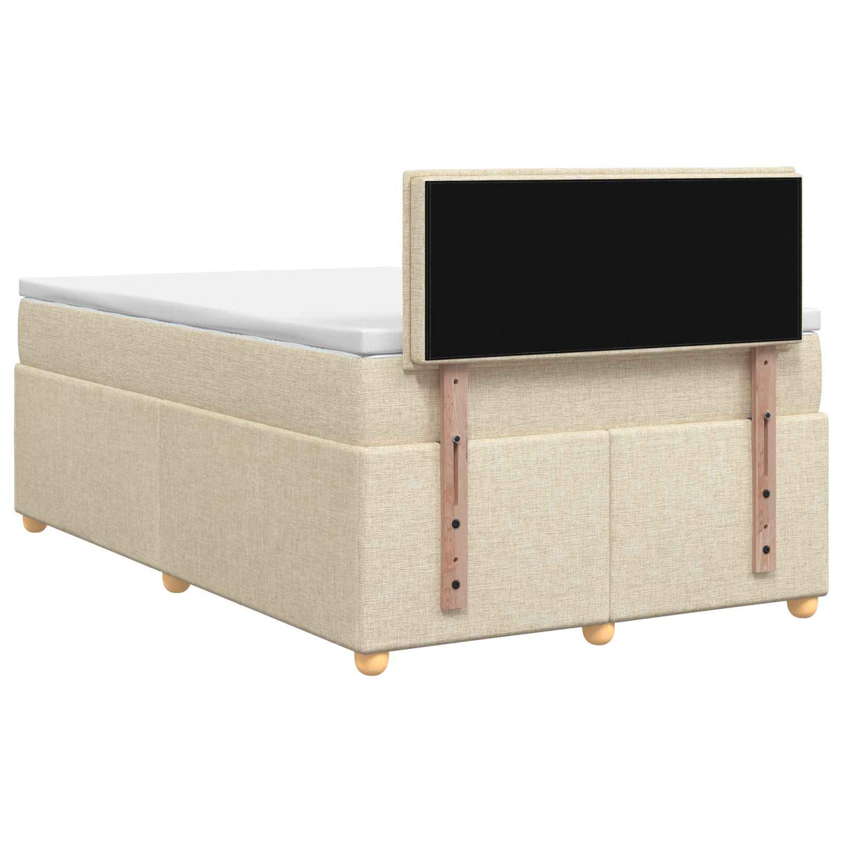 Boxspring krevet s madracem Krem 120 x 200 cm Tkanina