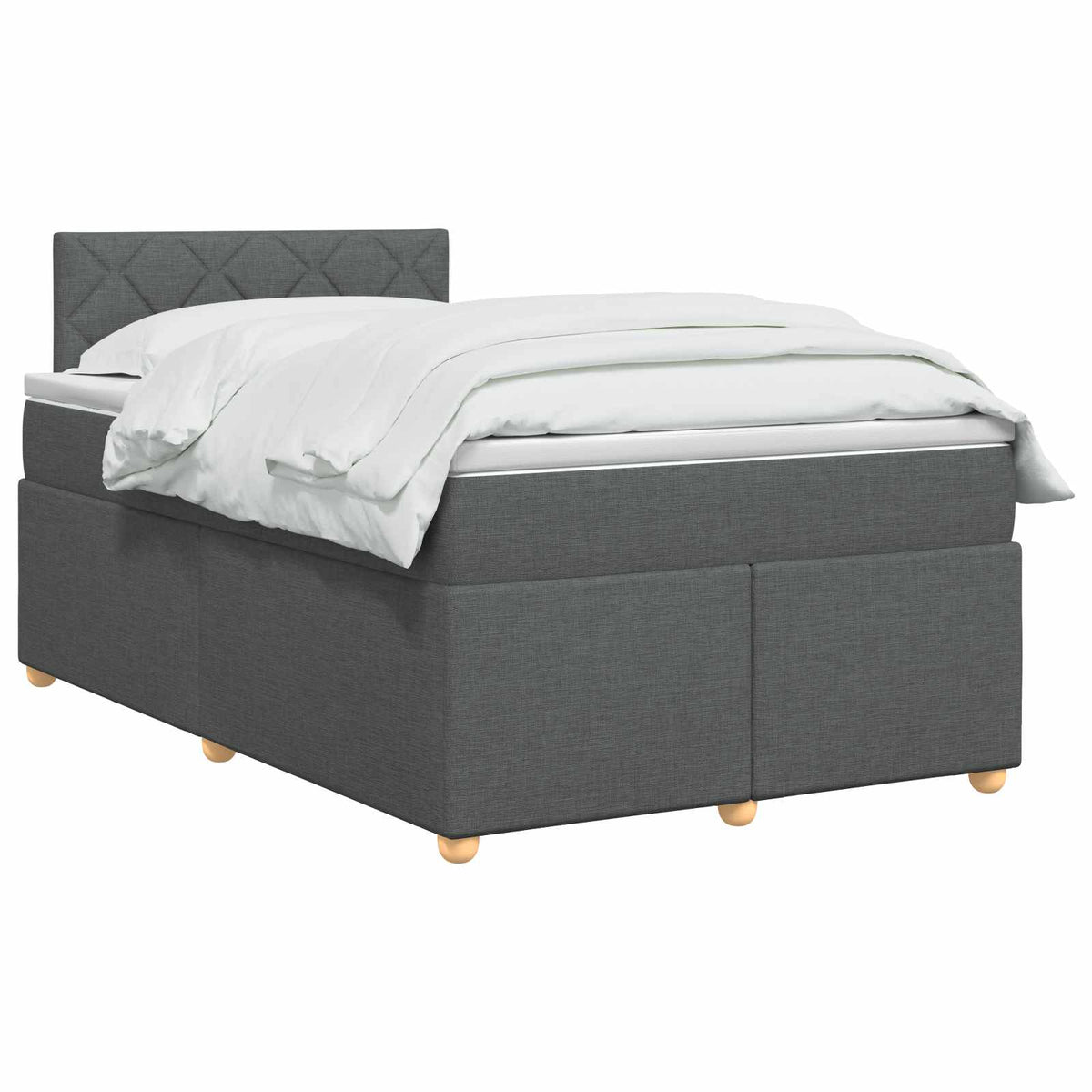 Boxspring krevet s madracem Tamnosiva 120 x 200 cm Tkanina