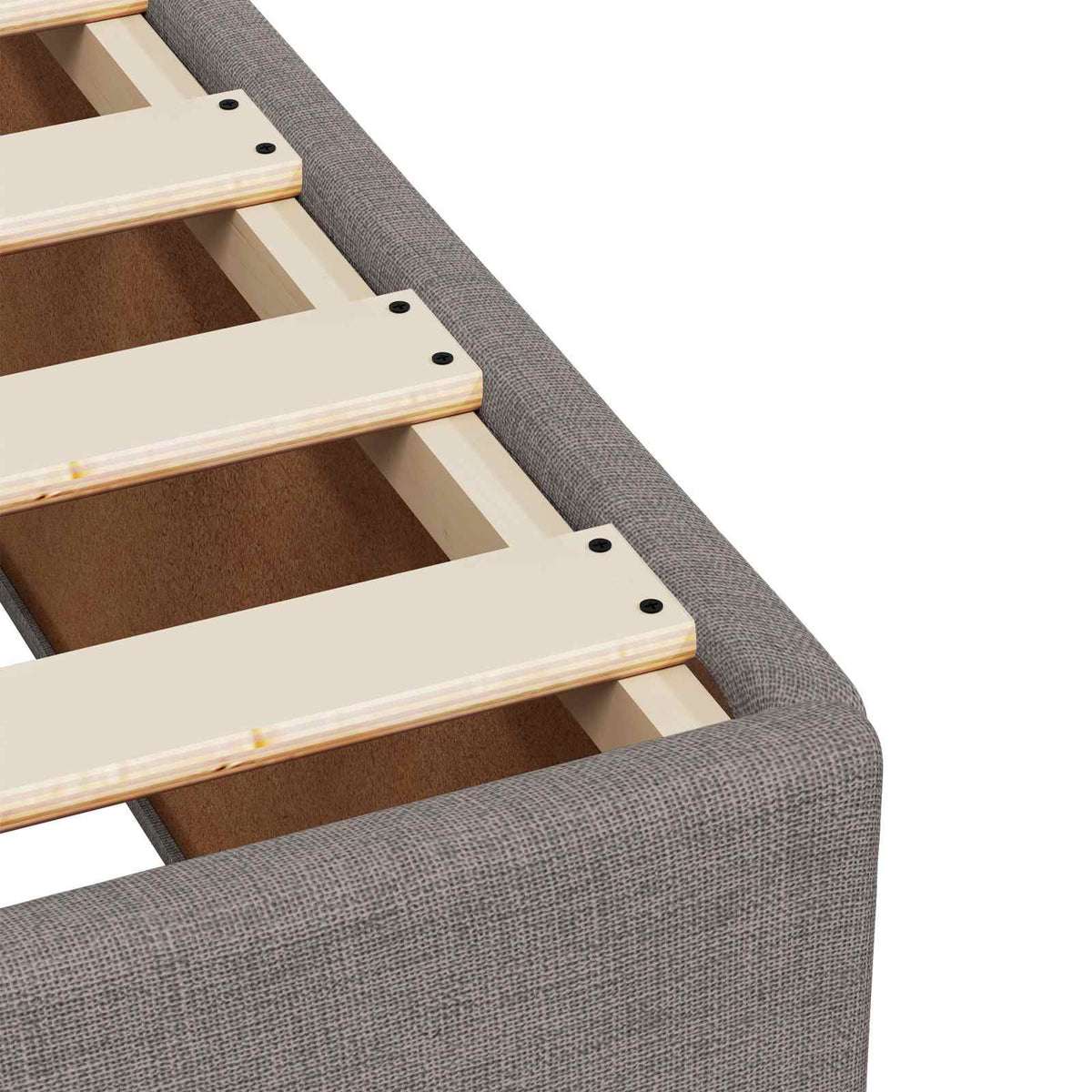 Boxspring krevet s madracem Sivosmeđa 140 x 200 cm Tkanina