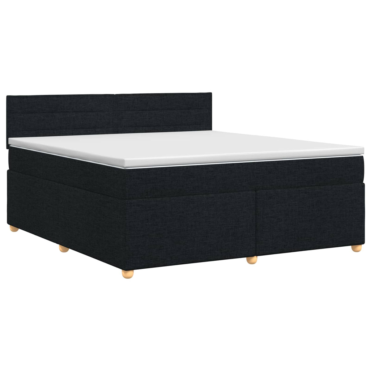 Boxspring krevet s madracem Crna 160 x 200 cm Tkanina