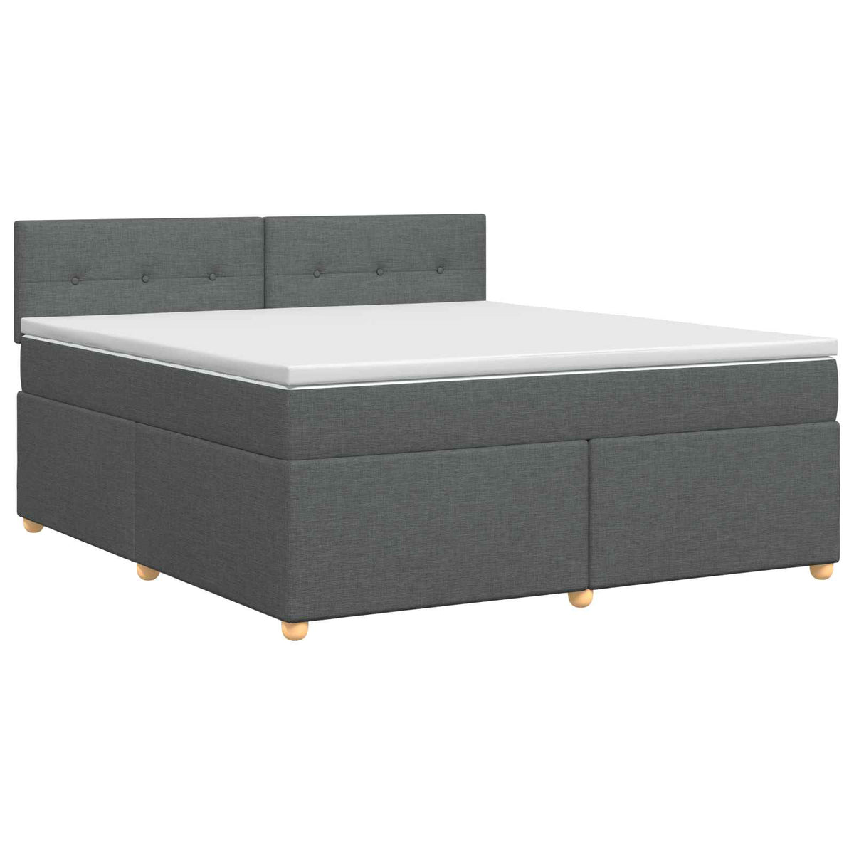 Boxspring krevet s madracem Tamnosiva 160 x 200 cm Tkanina