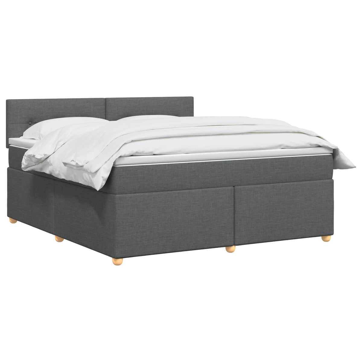 Boxspring krevet s madracem Tamnosiva 160 x 200 cm Tkanina