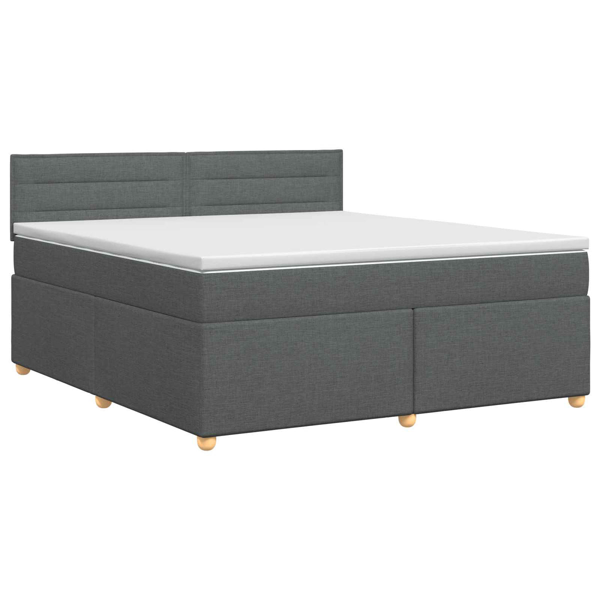 Boxspring krevet s madracem Tamnosiva 180 x 200 cm Tkanina