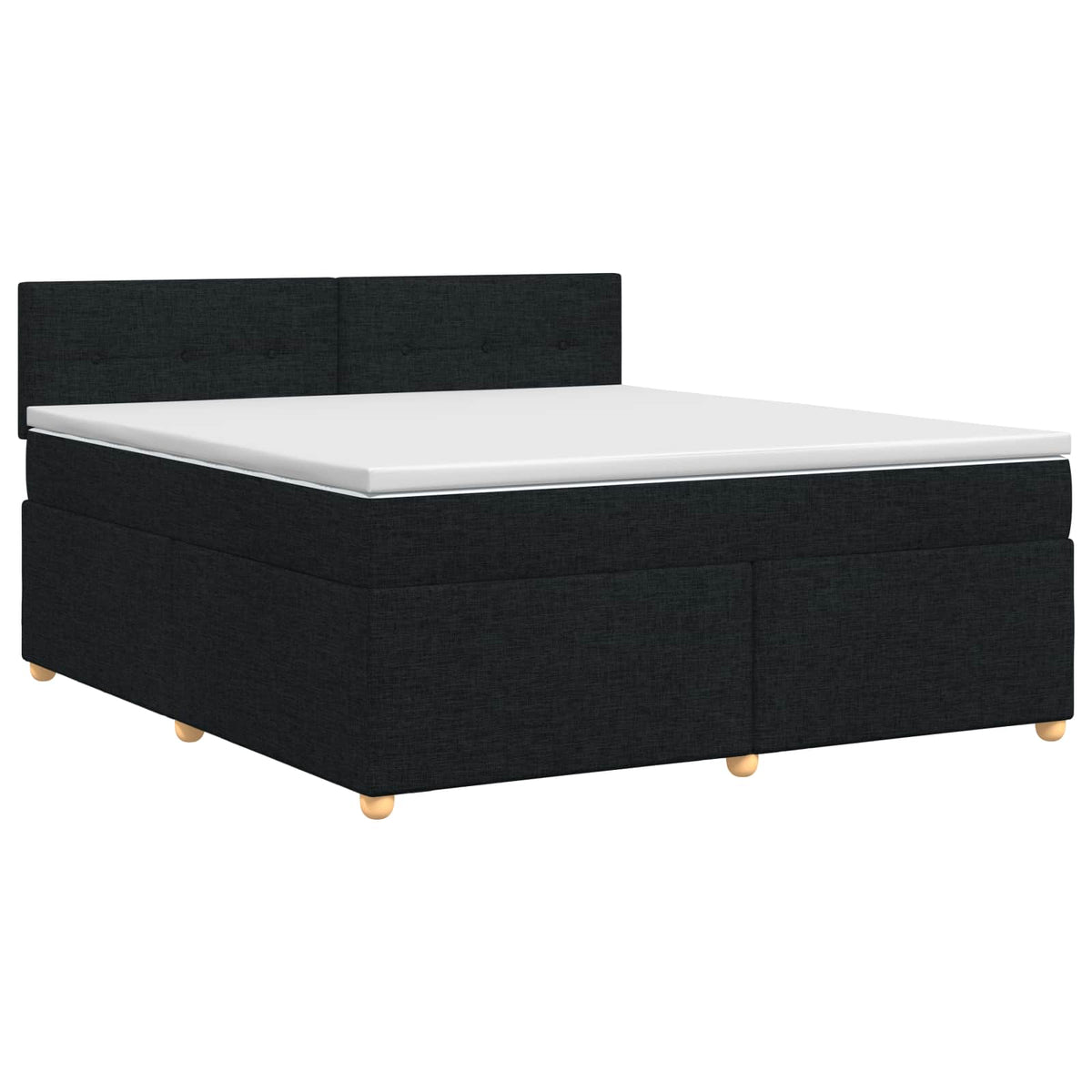 Boxspring krevet s madracem Crna 180 x 200 cm Tkanina