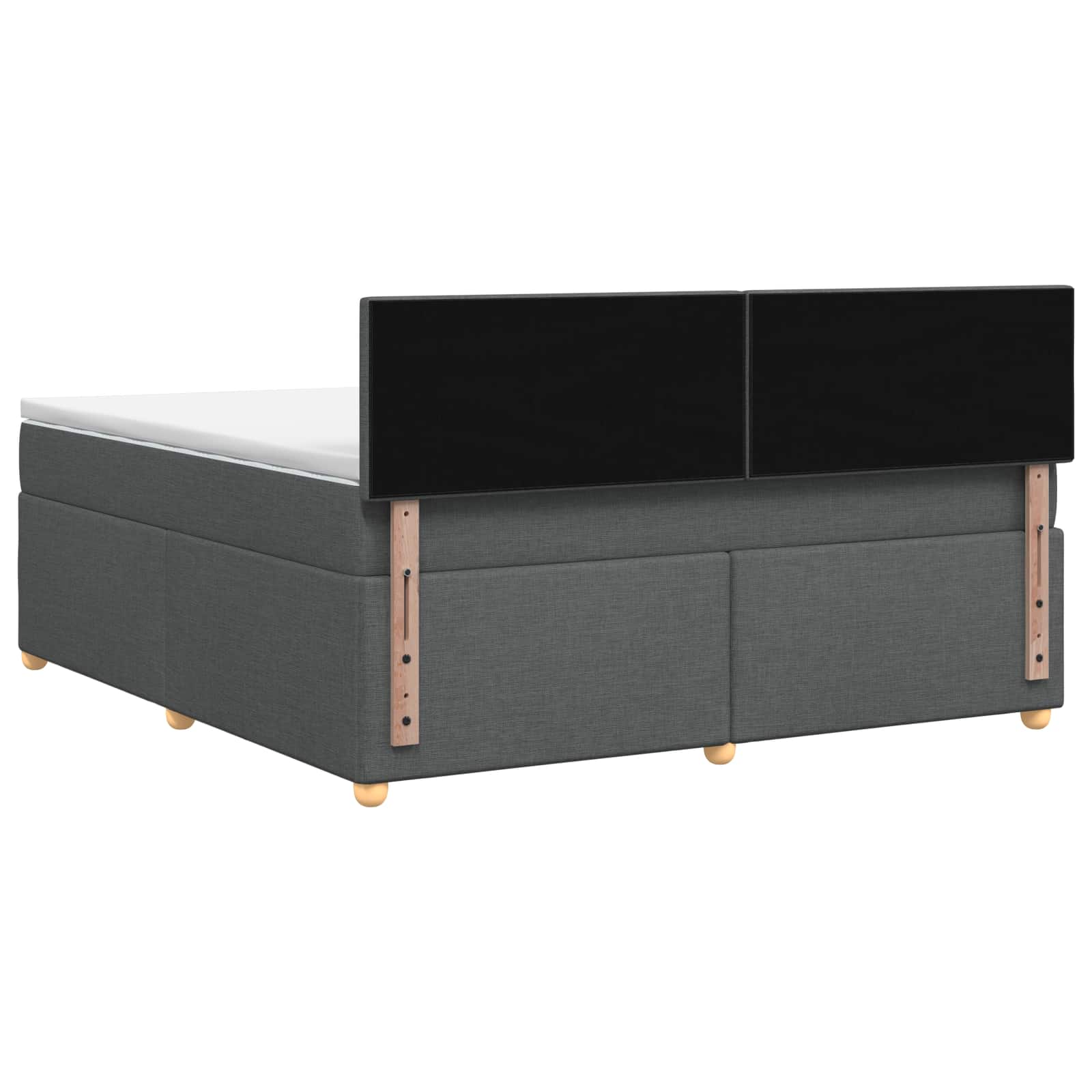 Boxspring krevet s madracem Tamnosiva 180 x 200 cm Tkanina