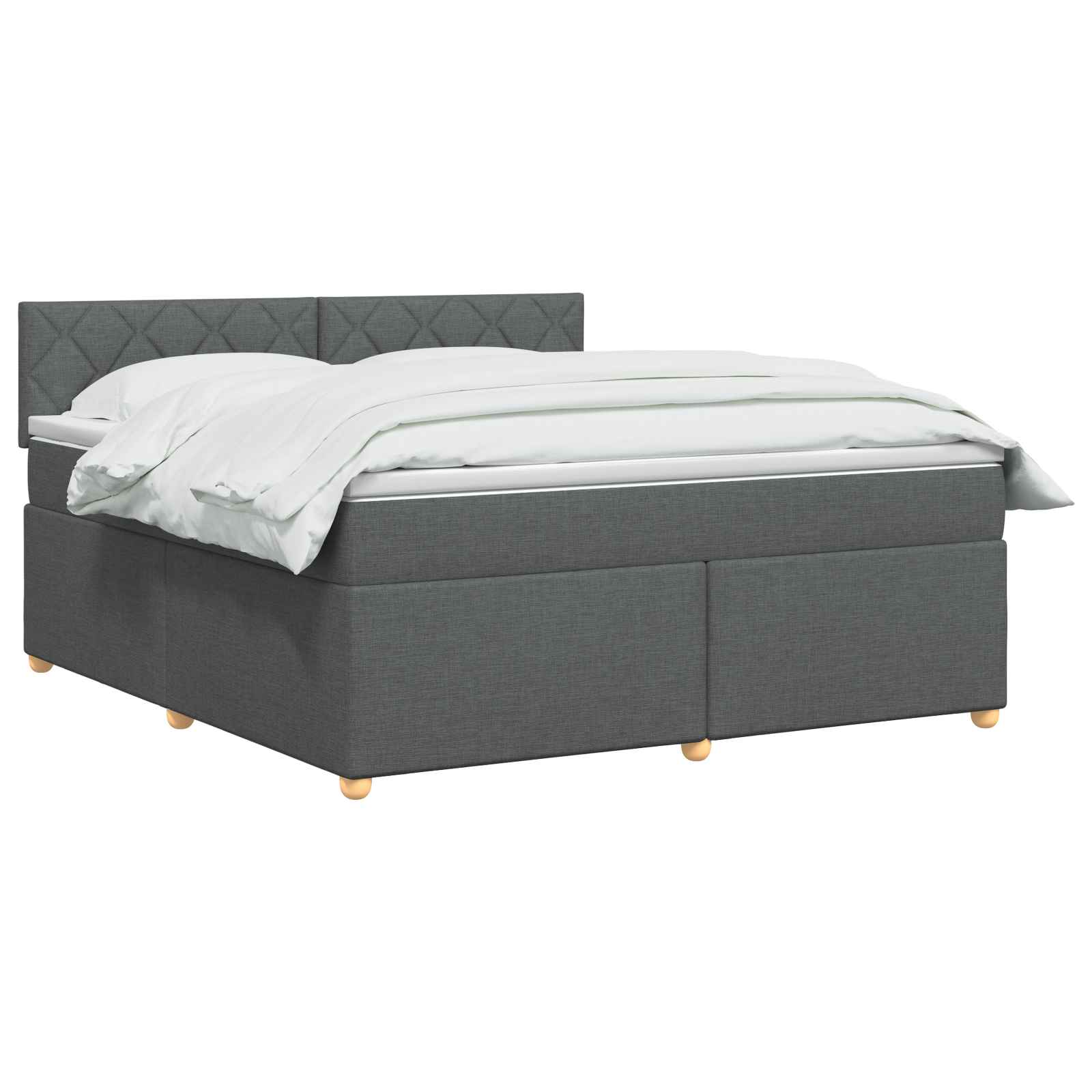 Boxspring krevet s madracem Tamnosiva 180 x 200 cm Tkanina
