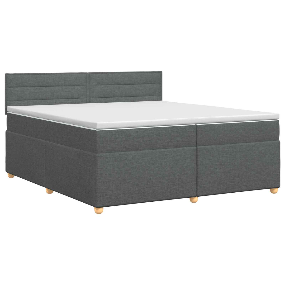 Boxspring krevet s madracem Tamnosiva 200 x 200 cm Tkanina