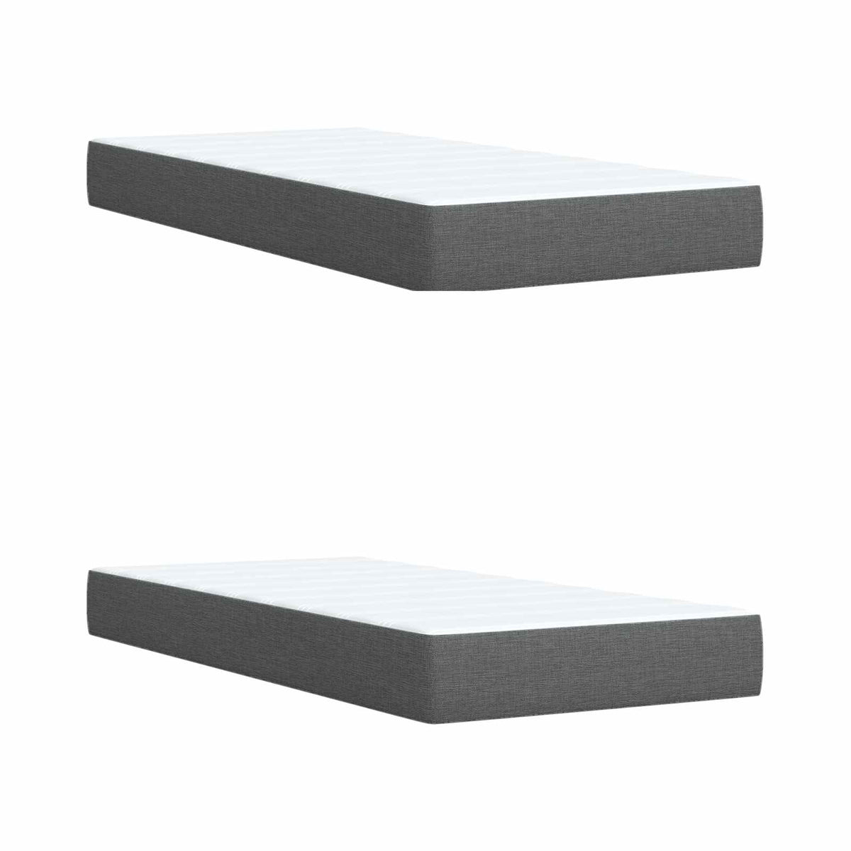 Boxspring krevet s madracem Tamnosiva 200 x 200 cm Tkanina