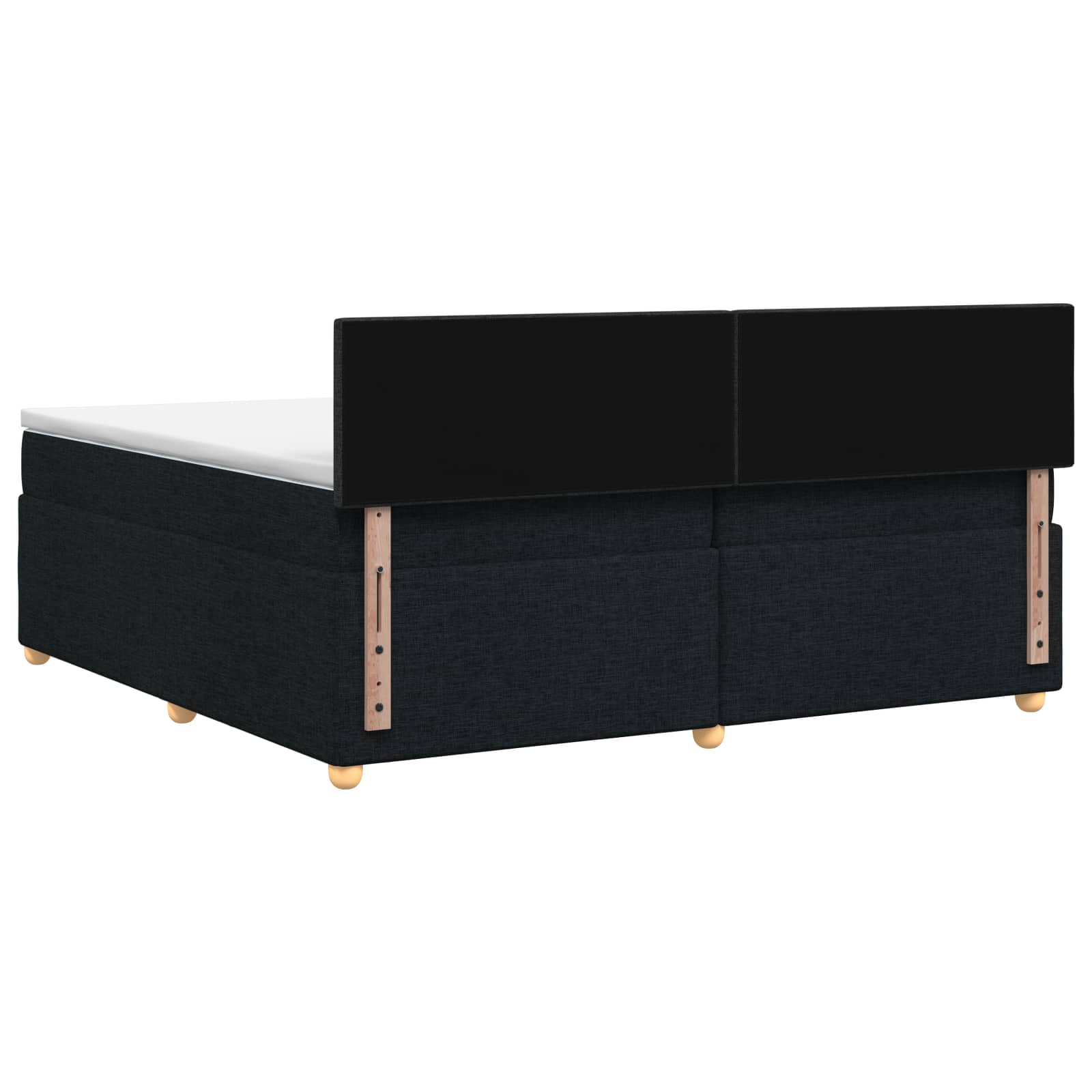 Boxspring krevet s madracem Crna 200 x 200 cm Tkanina