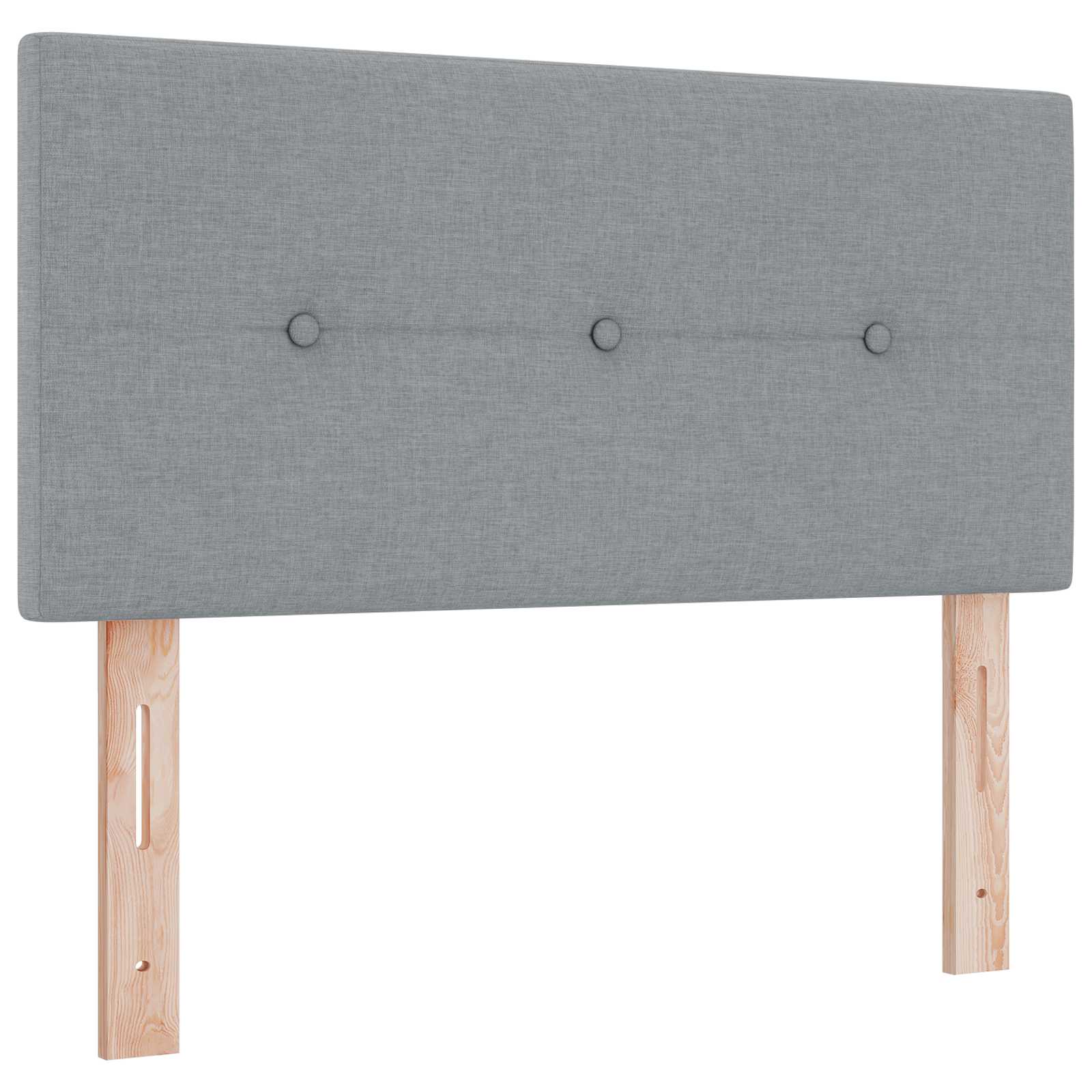 Boxspring krevet s madracem Svjetlosiva 90 x 190 cm Tkanina
