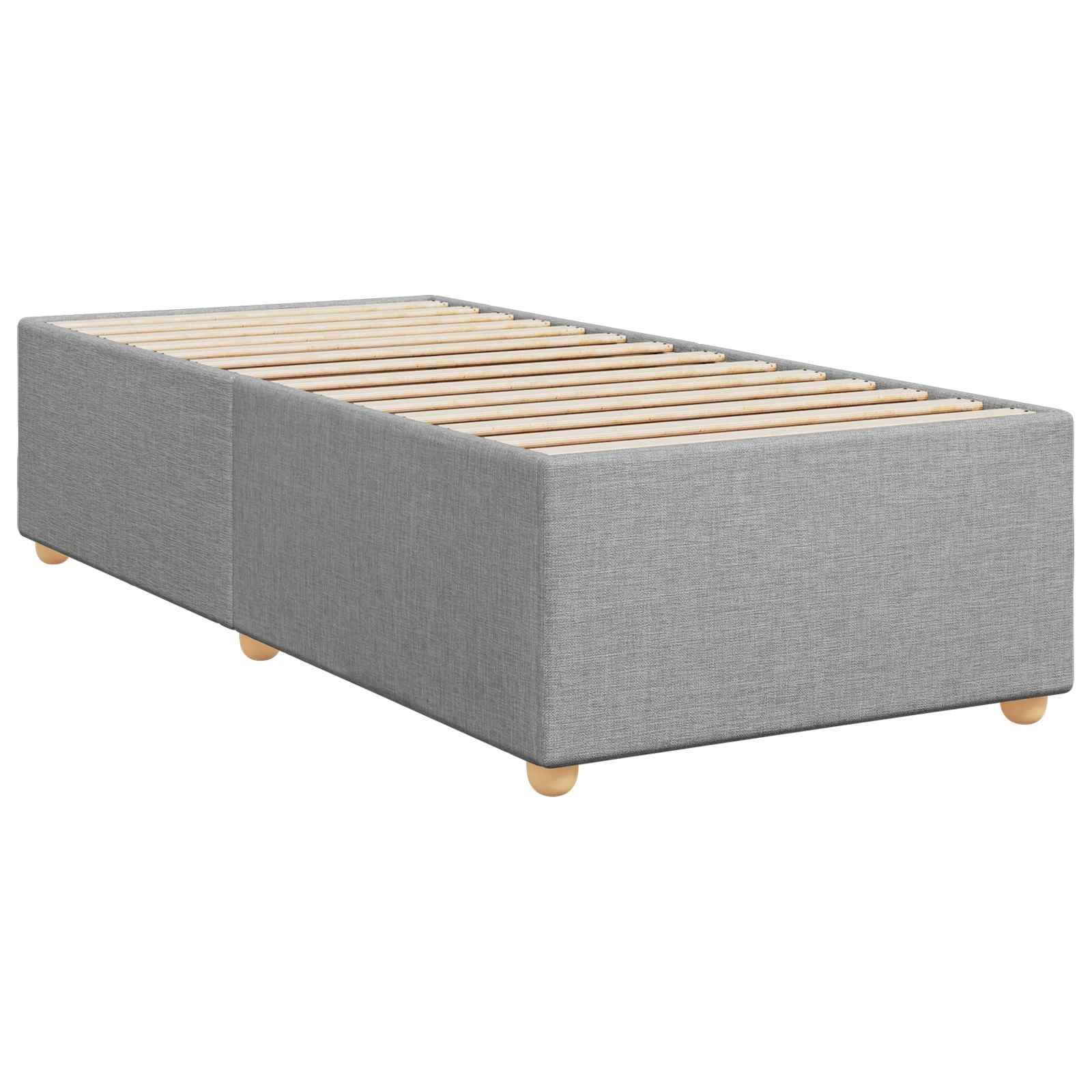 Boxspring krevet s madracem Svjetlosiva 90 x 190 cm Tkanina