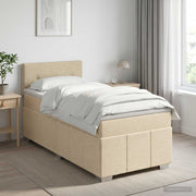 Boxspring krevet s madracem Krem 100 x 200 cm Tkanina