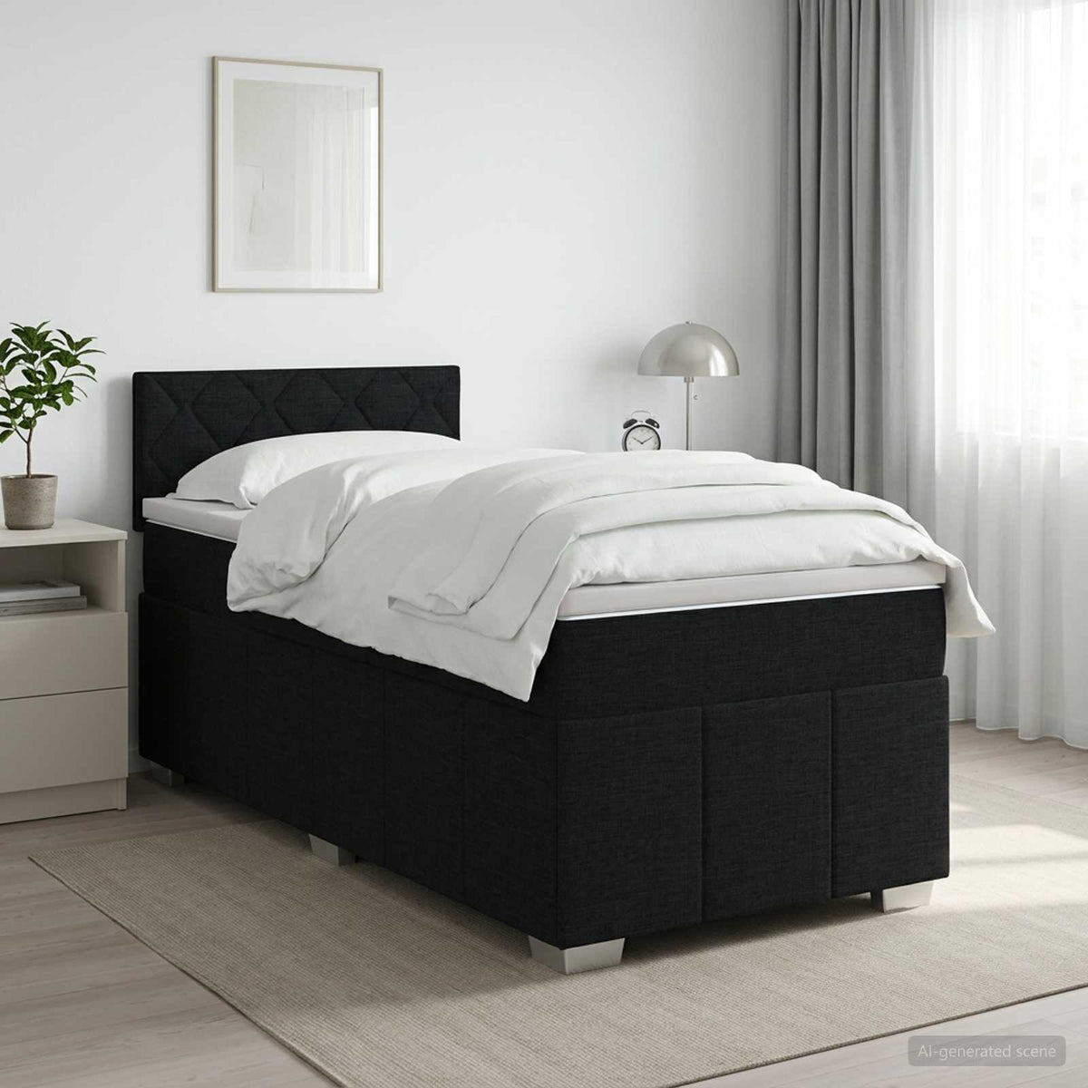 Boxspring s madracem Tkanina