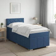 Boxspring krevet s madracem Plava 100 x 200 cm Tkanina