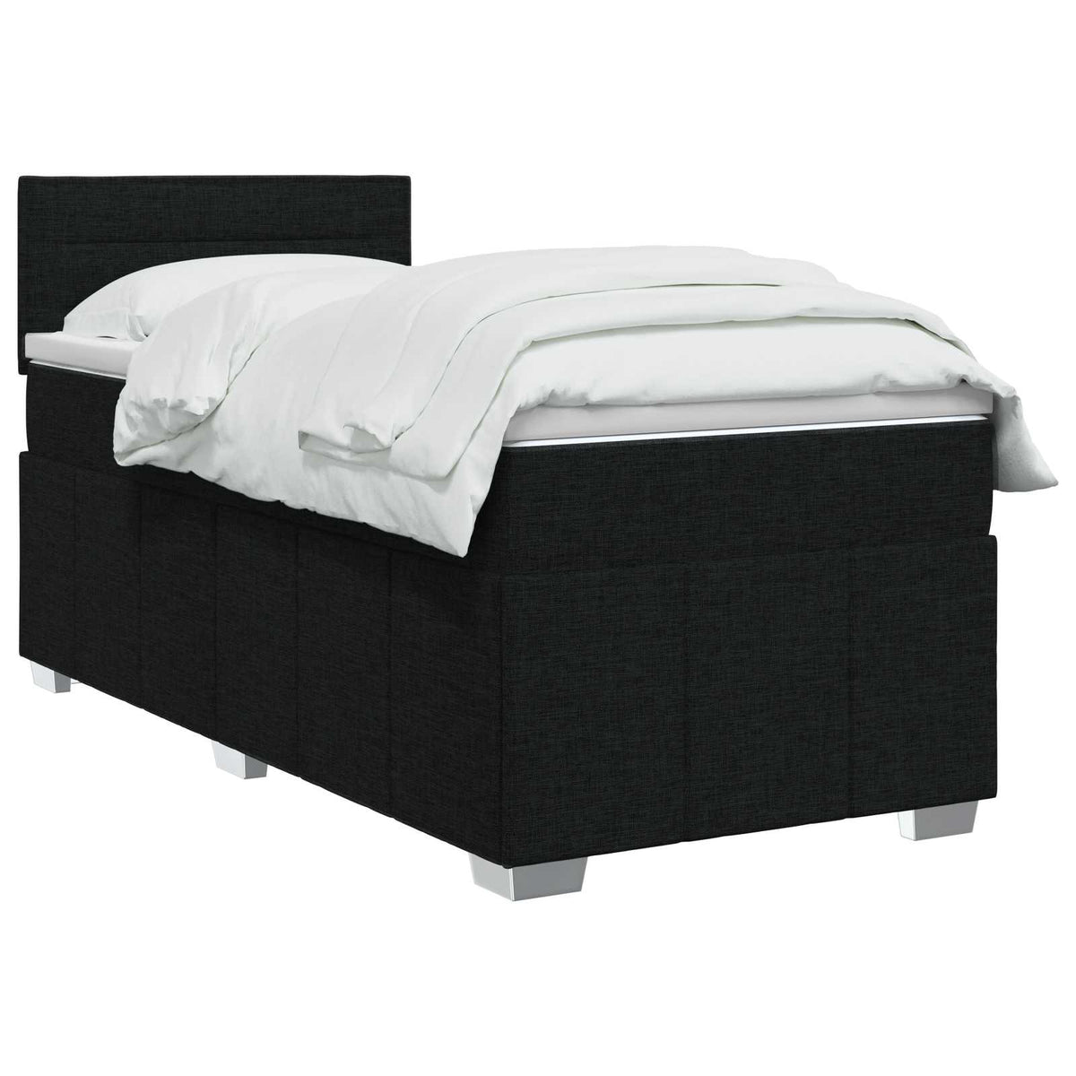 Boxspring krevet s madracem Crna 90 x 200 cm Tkanina
