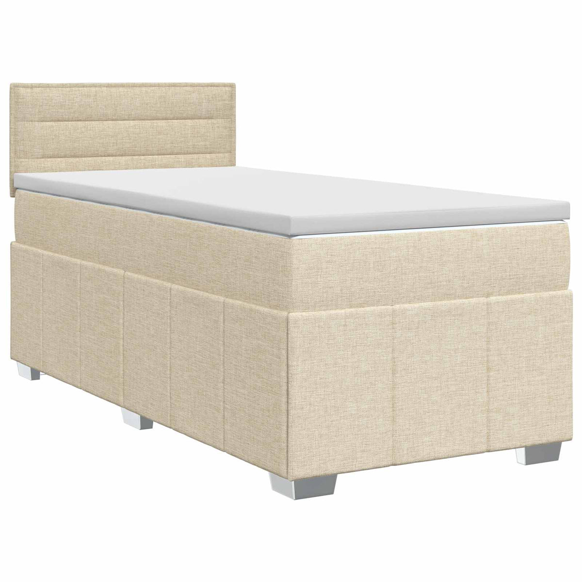 Boxspring krevet s madracem Krem 100 x 200 cm Tkanina