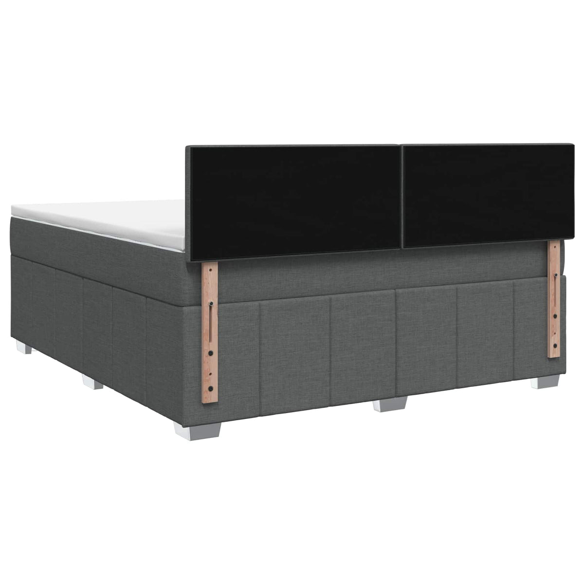 Boxspring krevet s madracem Tamnosiva 140 x 190 cm Tkanina