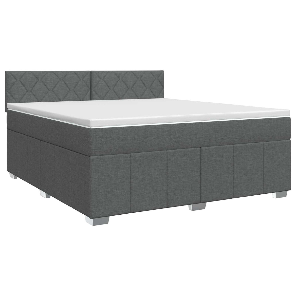 Boxspring krevet s madracem Tamnosiva 140 x 200 cm Tkanina 200 x 140 x 88 cm