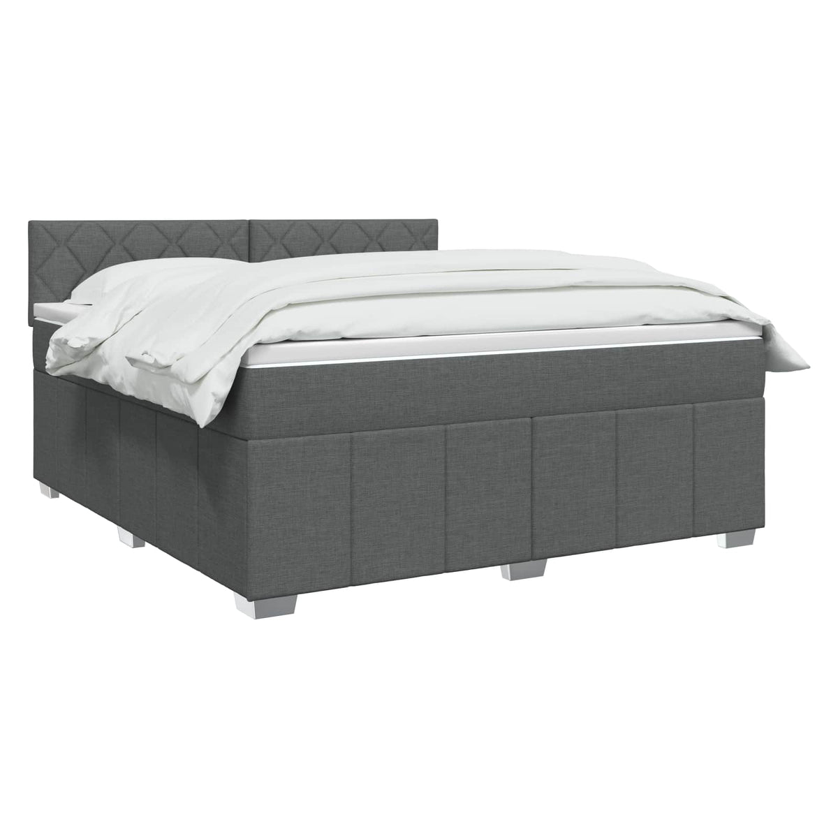 Boxspring krevet s madracem Tamnosiva 140 x 200 cm Tkanina 200 x 140 x 88 cm