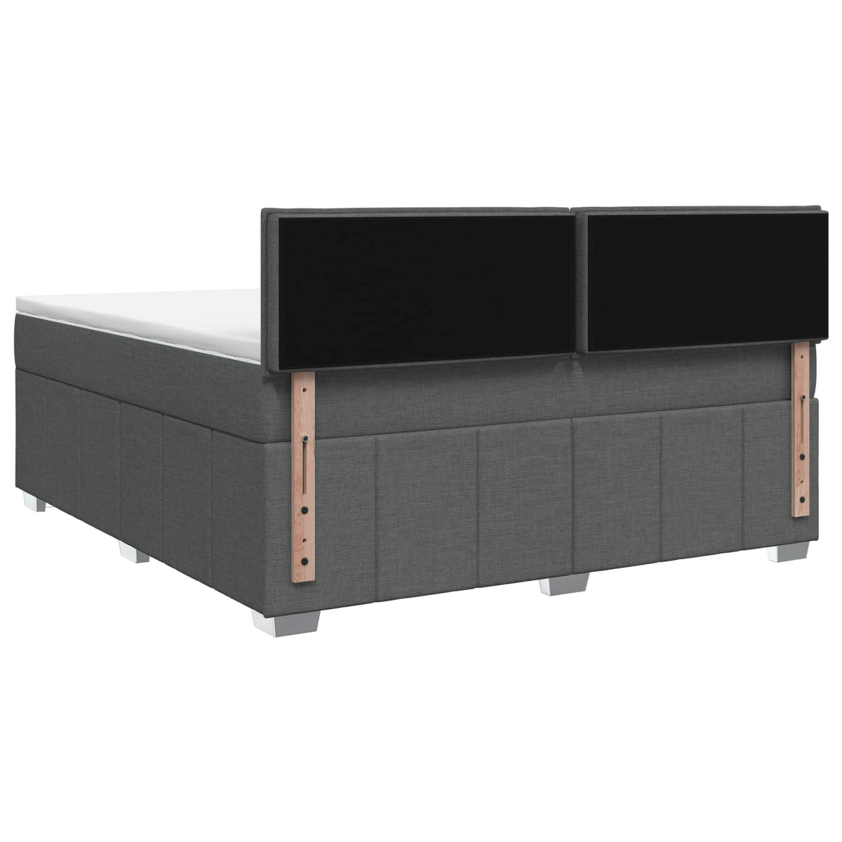 Boxspring krevet s madracem Tamnosiva 160 x 200 cm Tkanina