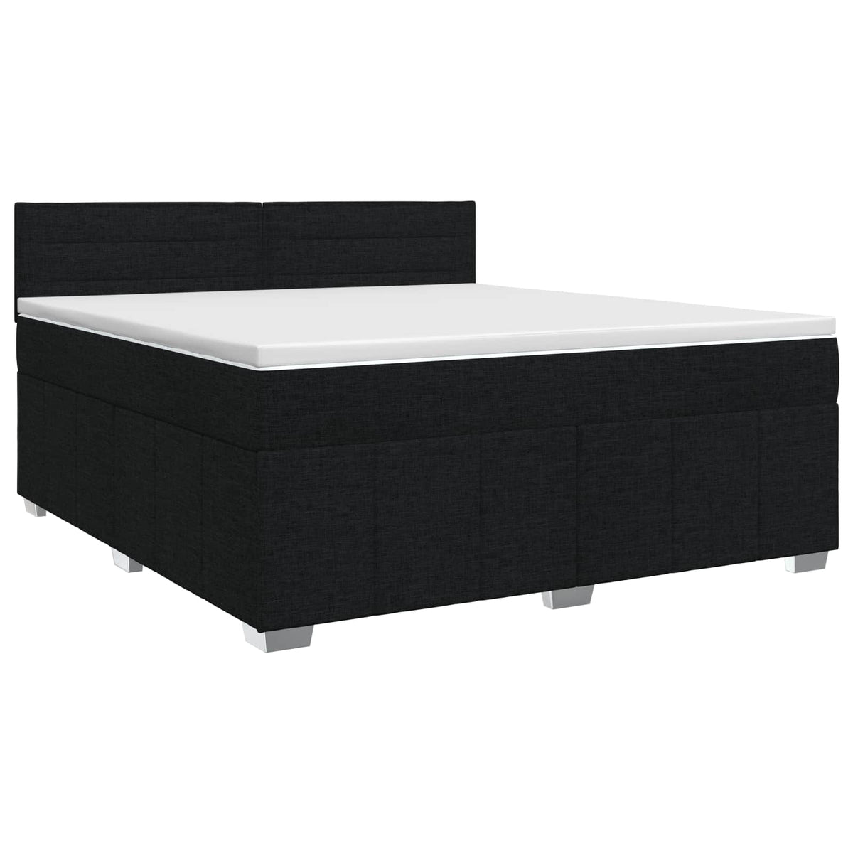 Boxspring krevet s madracem Crna 180 x 200 cm Tkanina