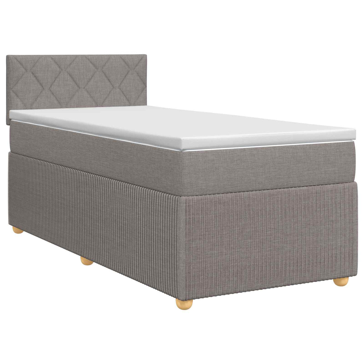Boxspring krevet s madracem Sivosmeđa 90 x 190 cm Tkanina