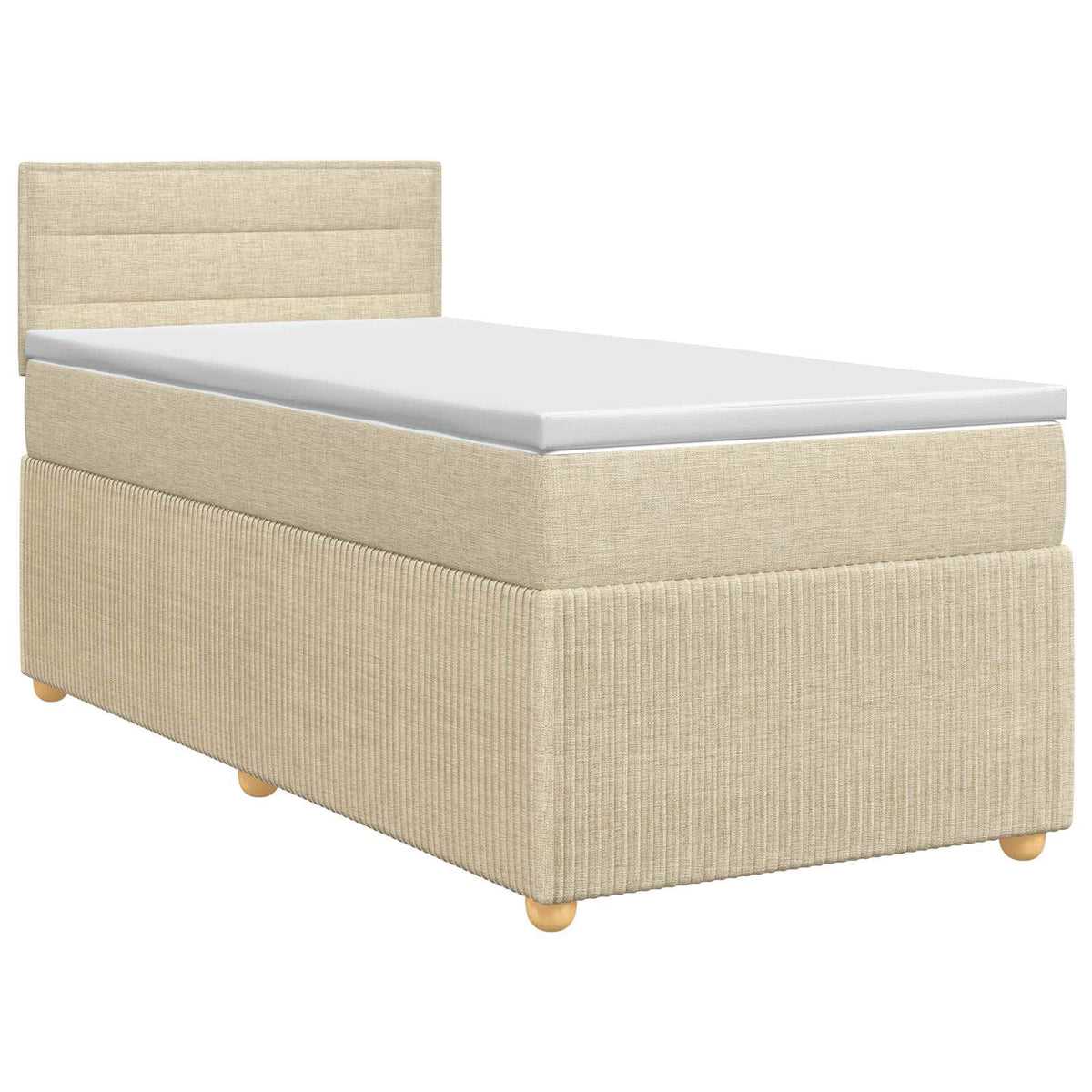 Boxspring krevet s madracem Krem 100 x 200 cm Tkanina
