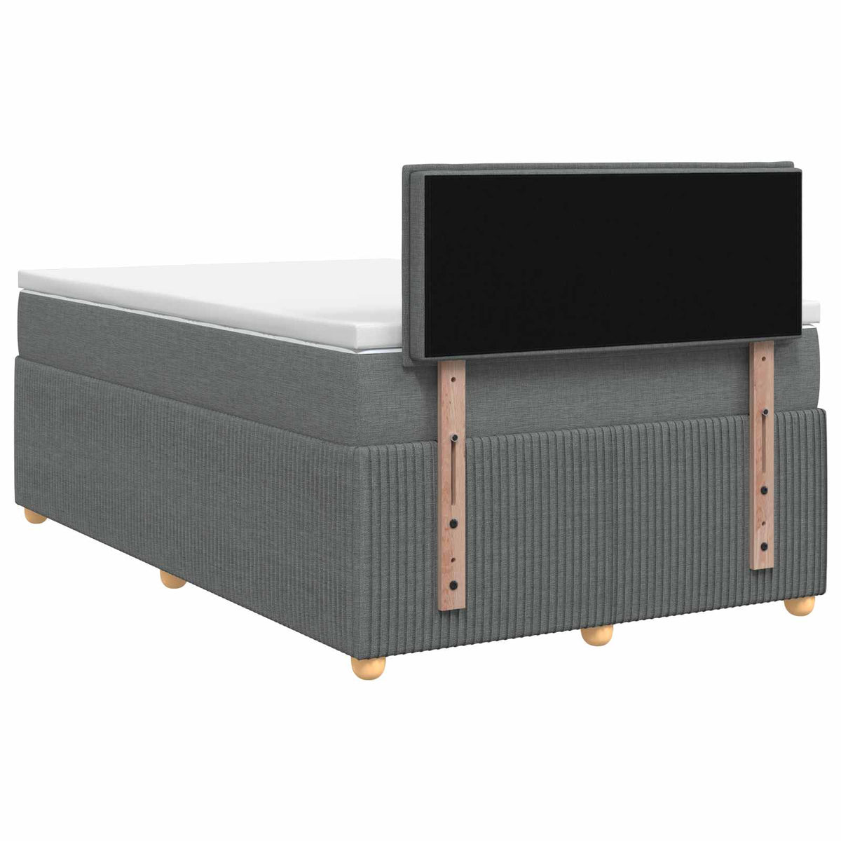 Boxspring krevet s madracem Tamnosiva 120 x 190 cm Tkanina