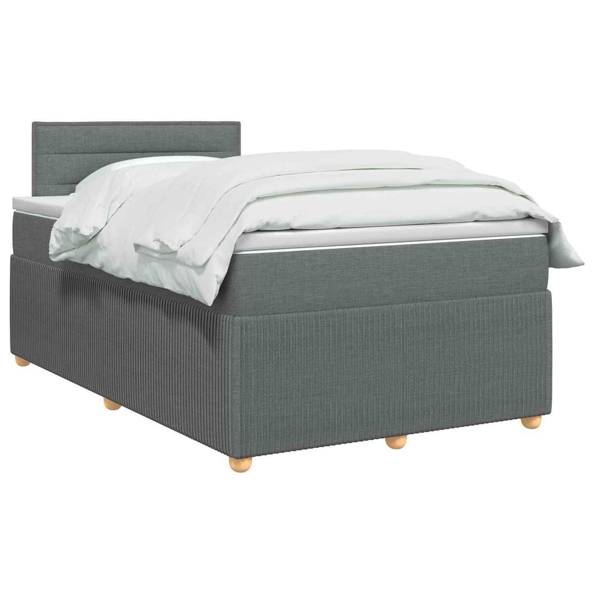 Boxspring krevet s madracem Tamnosiva 120 x 190 cm Tkanina