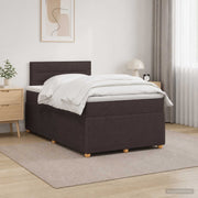 Boxspring krevet s madracem Tamno smeđa 120 x 200 cm Tkanina