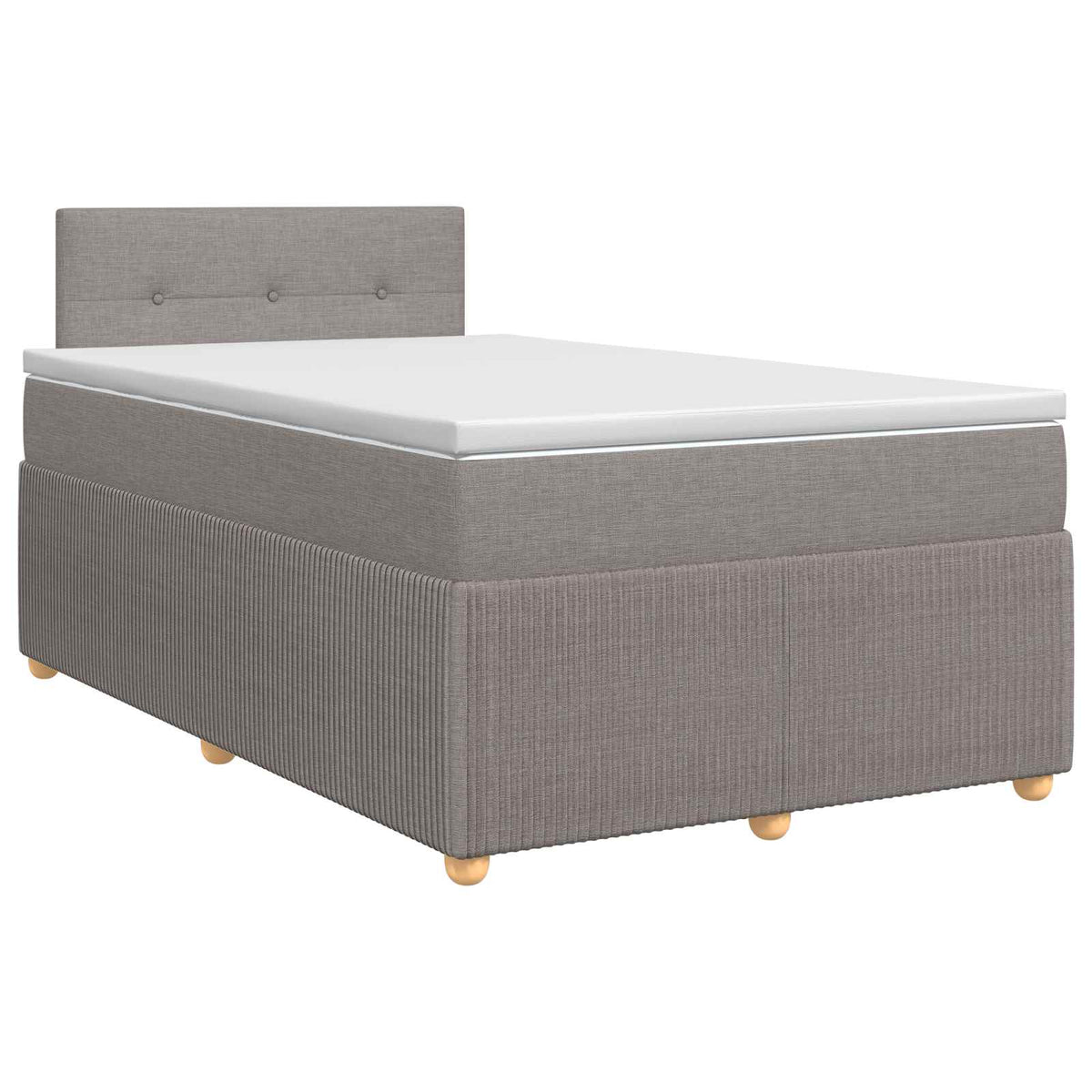 Boxspring krevet s madracem Sivosmeđa 120 x 190 cm Tkanina