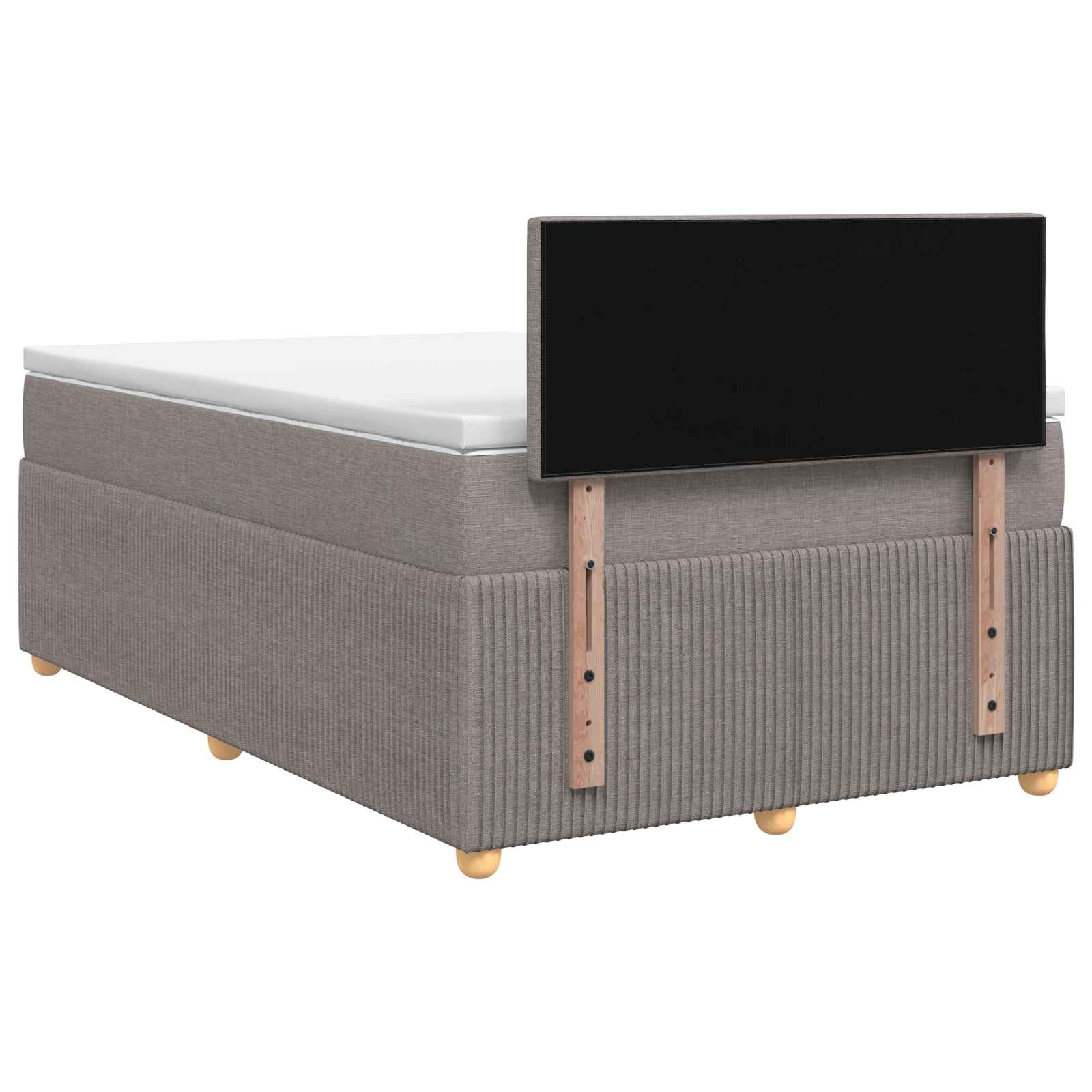 Boxspring krevet s madracem Sivosmeđa 120 x 190 cm Tkanina