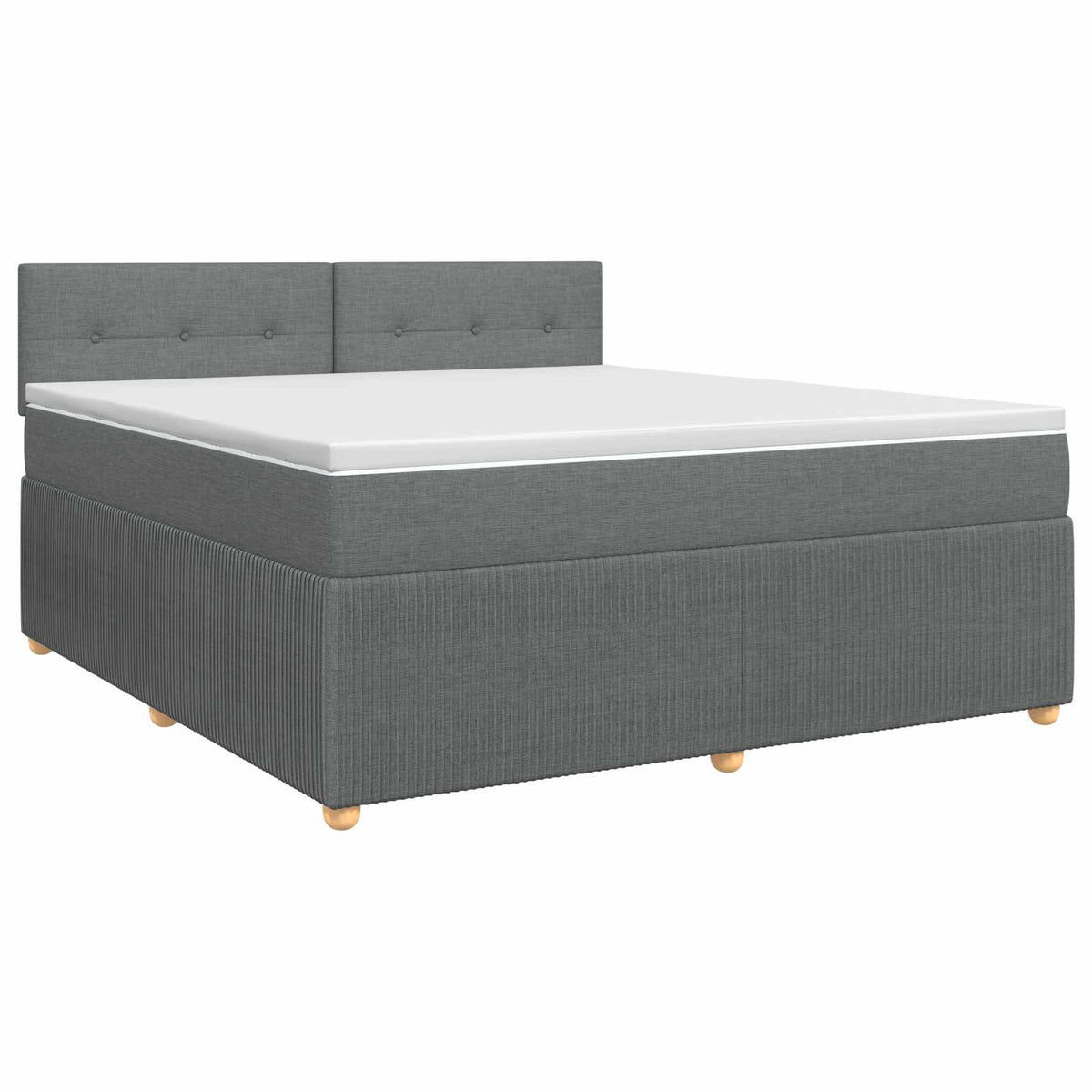Boxspring krevet s madracem Tamnosiva 140 x 190 cm Tkanina