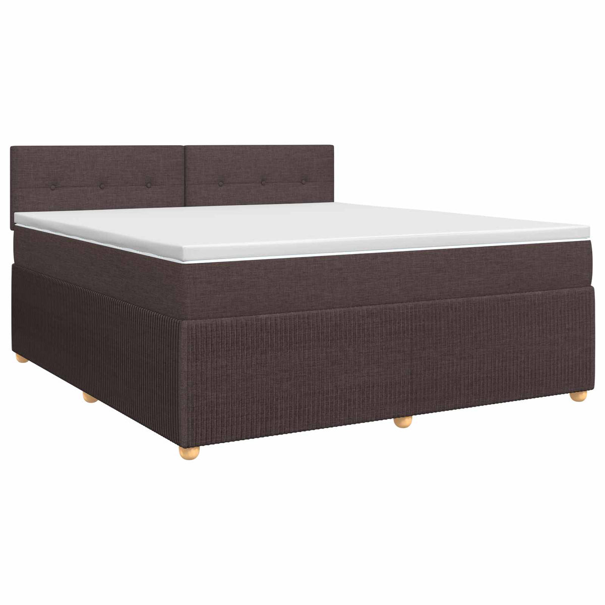 Boxspring krevet s madracem Tamno smeđa 140 x 190 cm Tkanina