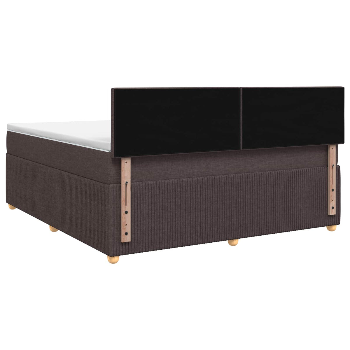 Boxspring krevet s madracem Tamno smeđa 140 x 190 cm Tkanina