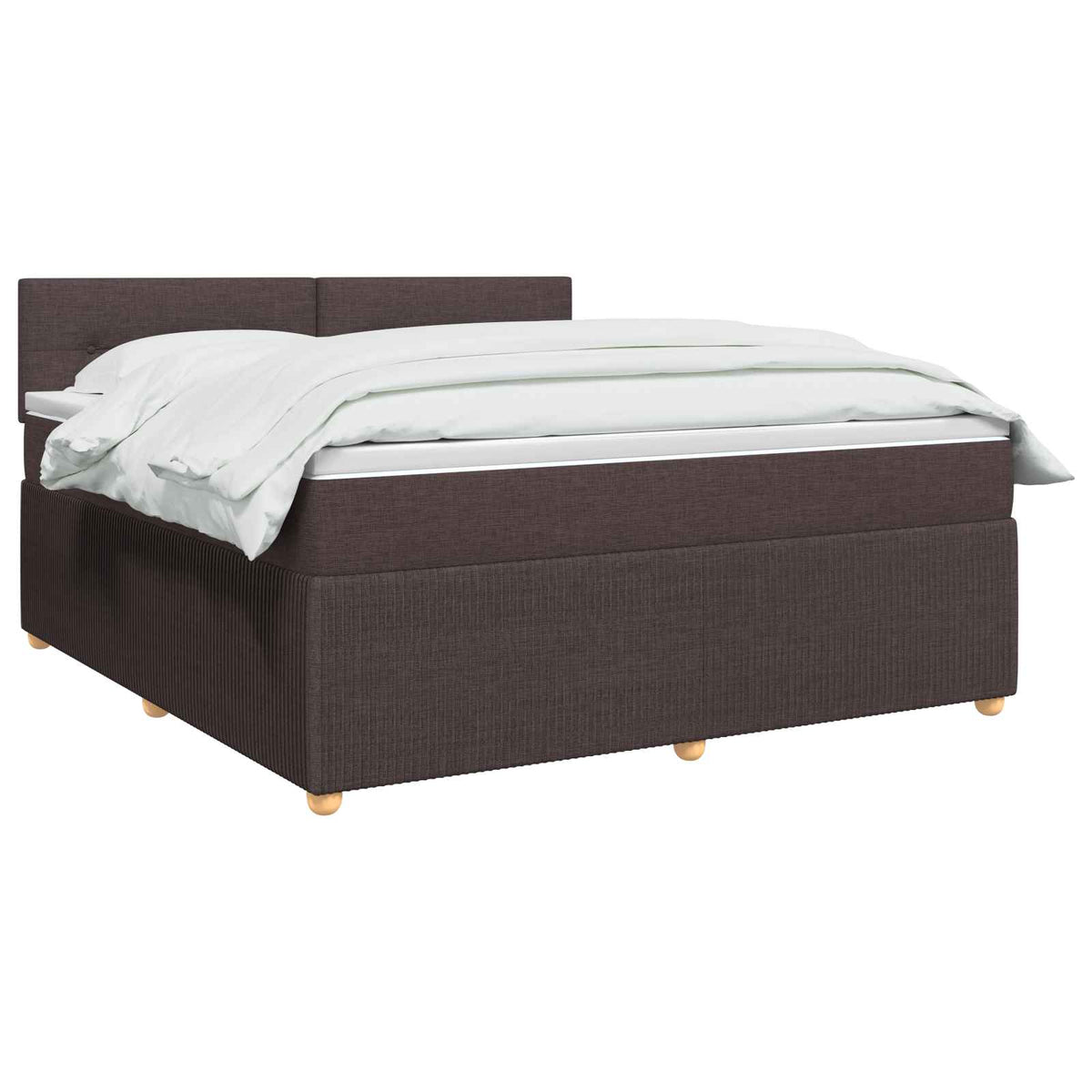 Boxspring krevet s madracem Tamno smeđa 140 x 190 cm Tkanina