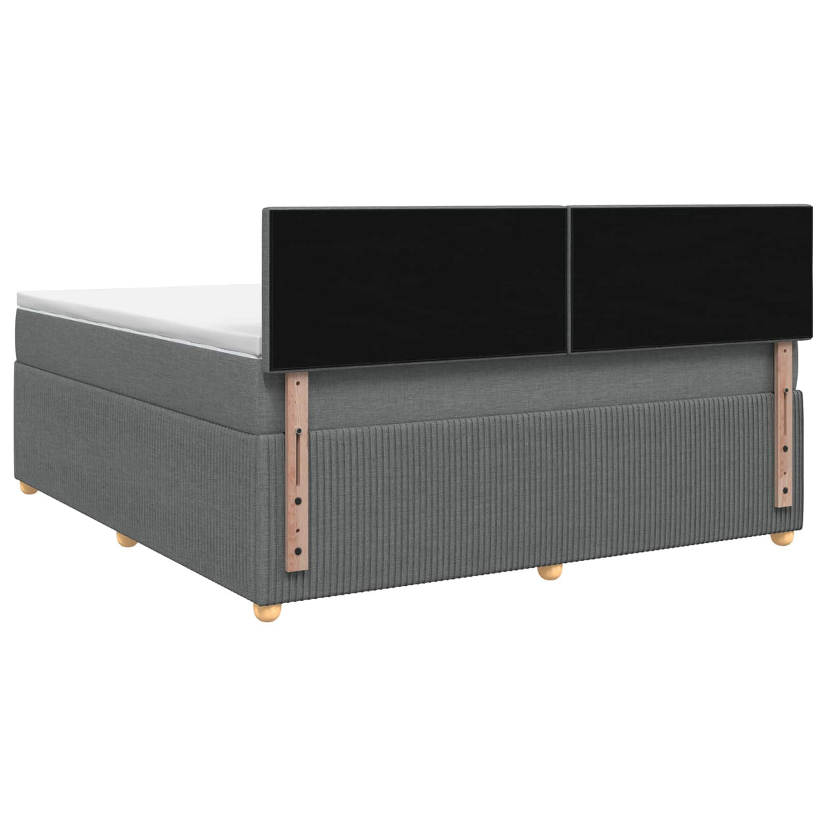 Boxspring krevet s madracem Tamnosiva 140 x 200 cm Tkanina