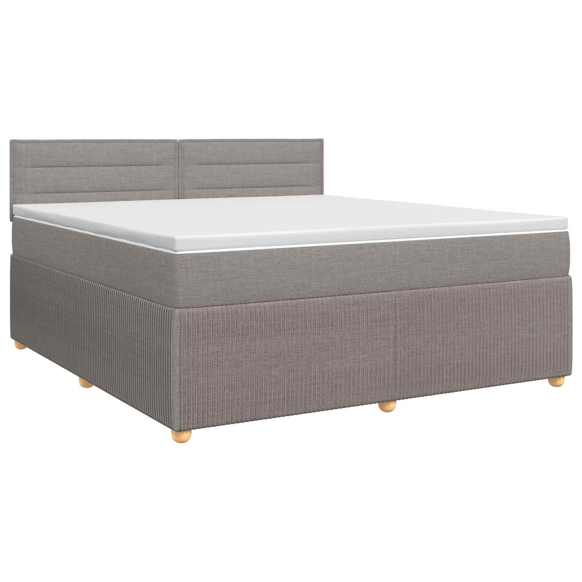 Boxspring krevet s madracem Sivosmeđa 160 x 200 cm Tkanina