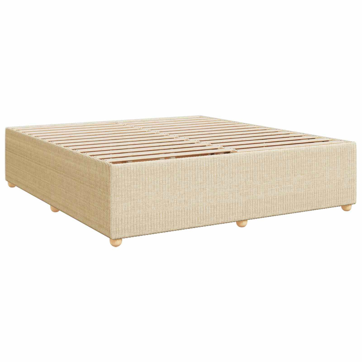 Boxspring krevet s madracem Krem 180 x 200 cm Tkanina