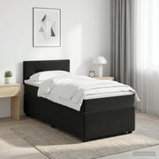 Boxspring krevet s madracem Crna 100 x 200 cm Baršun