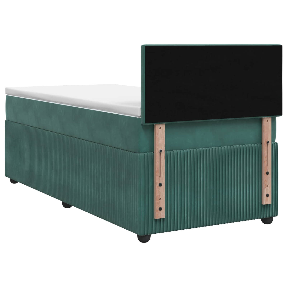 Boxspring krevet s madracem Tamnozelena 80 x 200 cm Baršun
