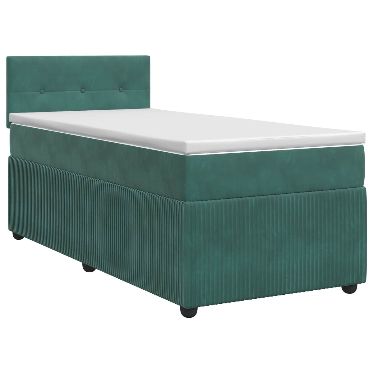 Boxspring krevet s madracem Tamnozelena 90 x 200 cm Baršun