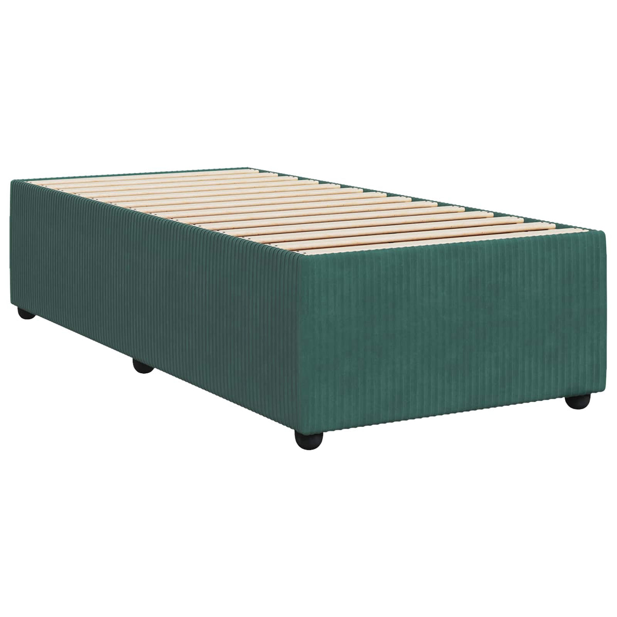 Boxspring krevet s madracem Tamnozelena 90 x 200 cm Baršun