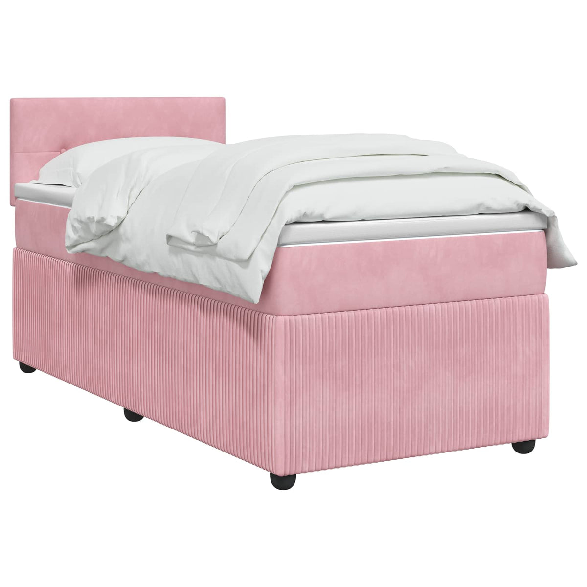 Boxspring krevet s madracem Ružičasta 90 x 200 cm Baršun