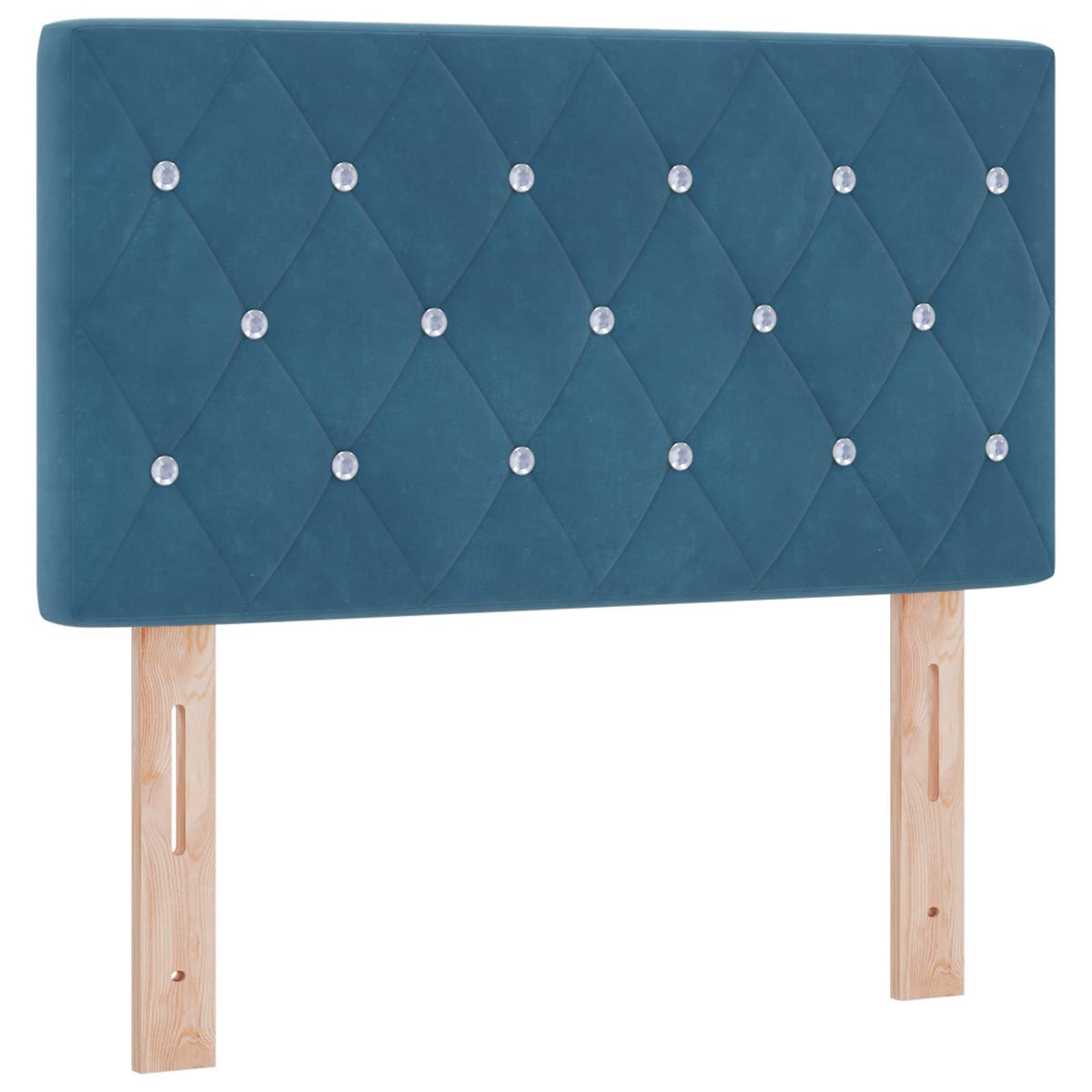 Boxspring krevet s madracem Tamno plava 100 x 200 cm Baršun