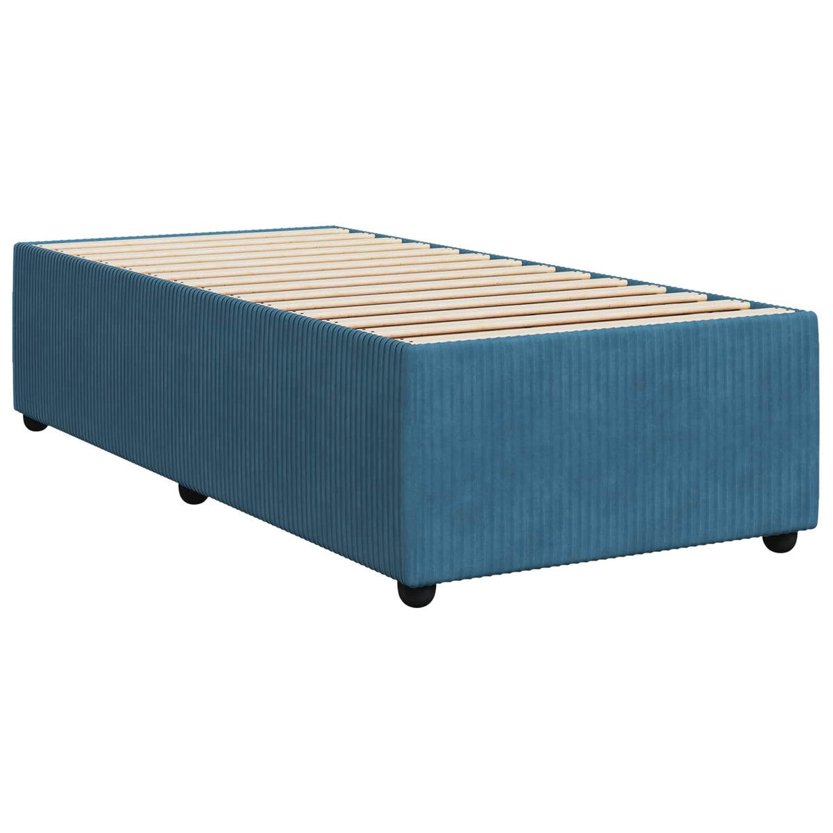 Boxspring krevet s madracem Tamno plava 100 x 200 cm Baršun