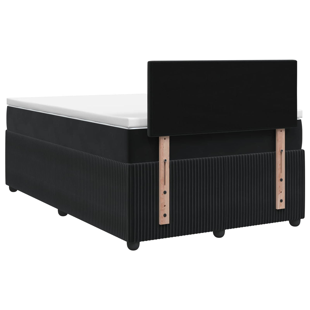Boxspring krevet s madracem Crna 120 x 190 cm Baršun