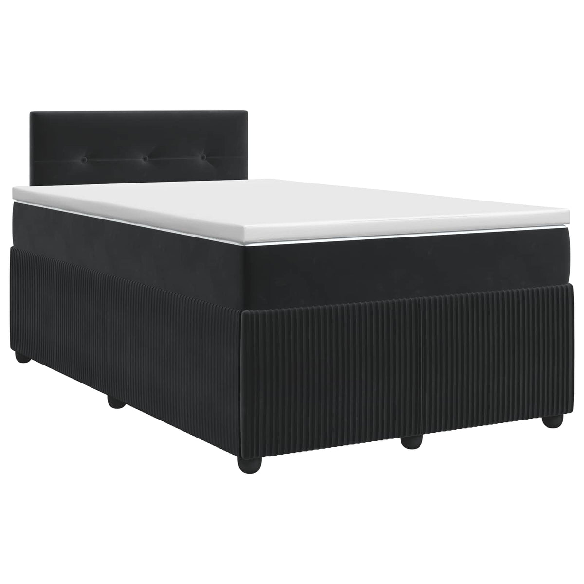 Boxspring krevet s madracem Crna 120 x 190 cm Baršun