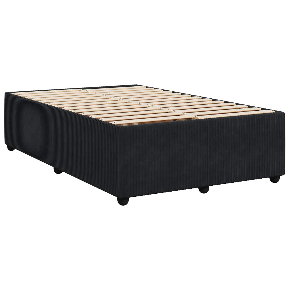 Boxspring krevet s madracem Crna 120 x 190 cm Baršun