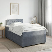 Boxspring krevet s madracem Tamnosiva 120 x 190 cm Baršun